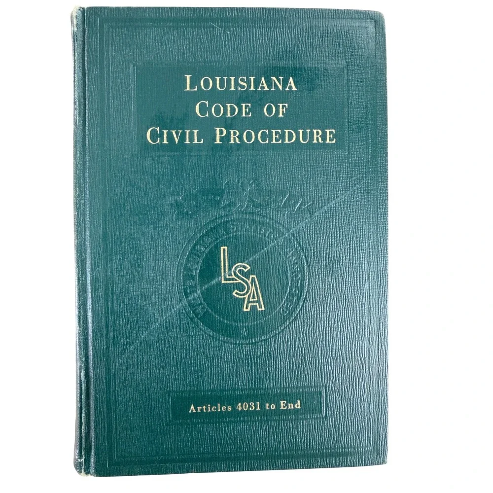 West's Louisiana Code of Civil Procedure Vol 9 Articles 4031-End Hardcover Book